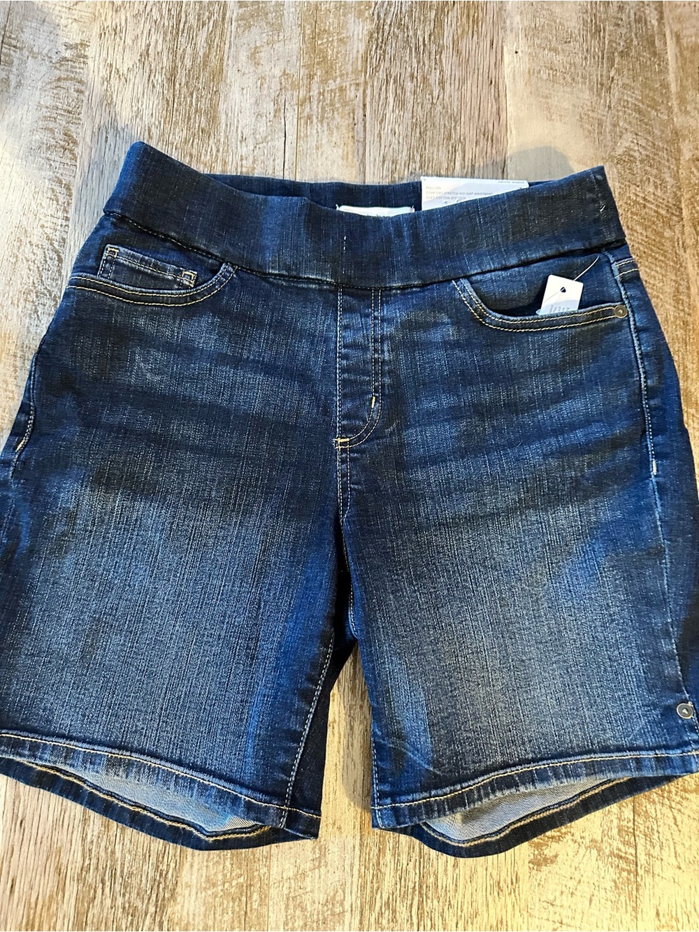 Liz Claiborne Dark Blue Denim Stretch Jean Shorts
